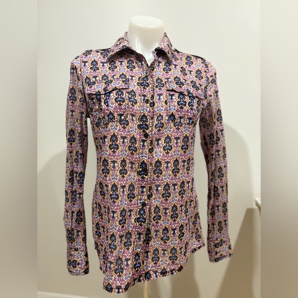 Tory Burch Multicolor Patterned Button Down Shirt - Picture 10 of 14